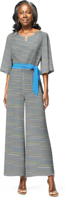 - Linear Dolman Sleeve Belted Wide Leg Jumpsuit - womens jumpsuit at TFC&H Co.