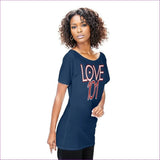navy - Love 101 Womens Off Shoulder Tee - womens t-shirt at TFC&H Co.