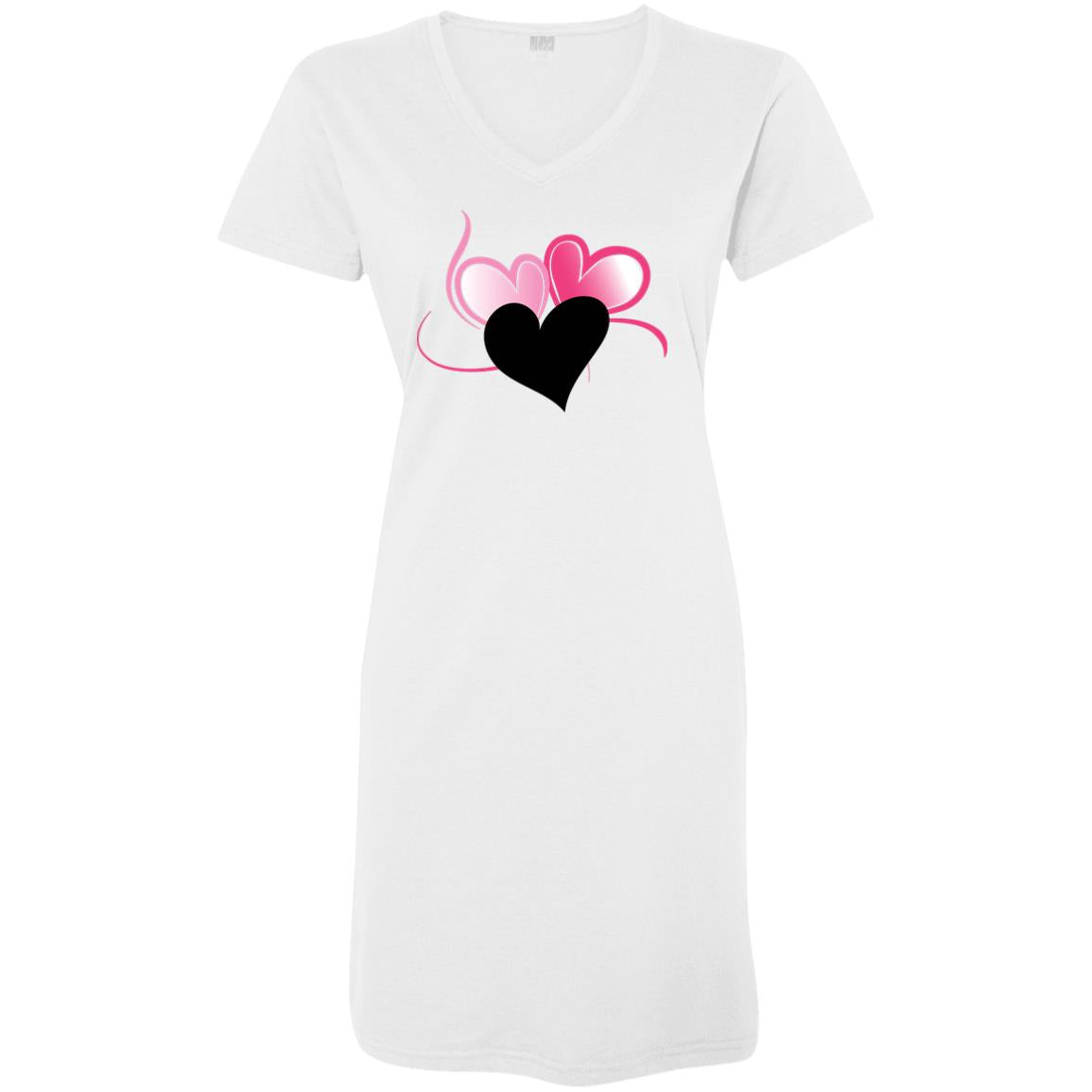 White - Love Cord Ladies' V-Neck Fine Jersey Cover-Up - womens dress at TFC&H Co.