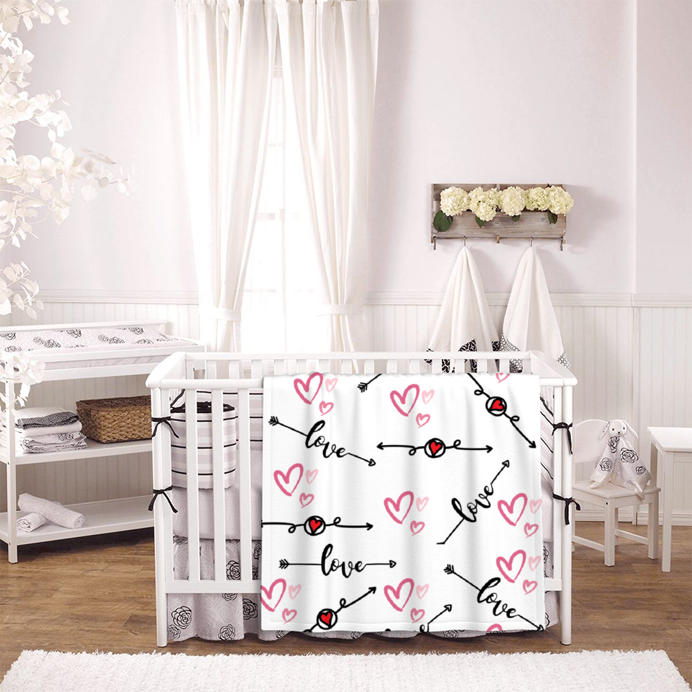 - Love in Motion 40" x 30" Super Soft Plush Baby Blanket - blanket at TFC&H Co.
