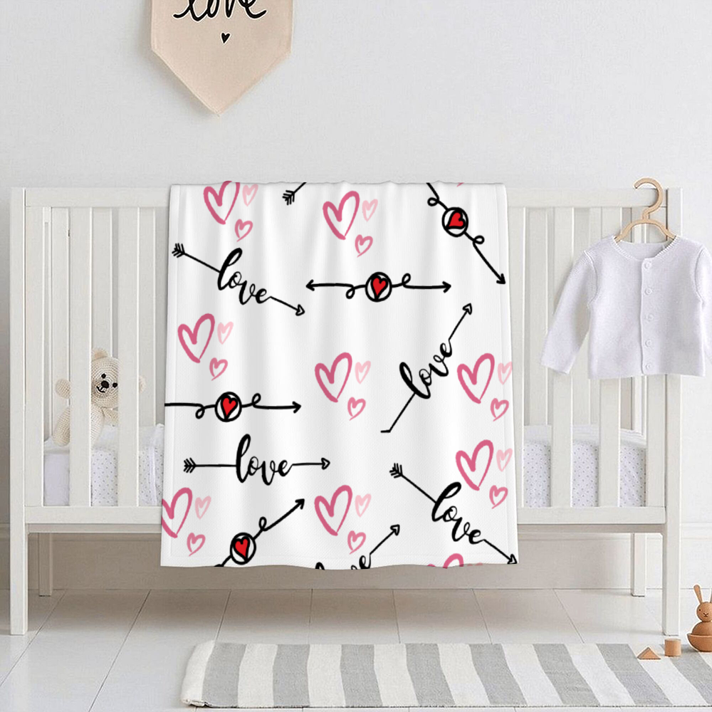 Love in Motion 40" x 30" Super Soft Plush Baby Blanket - blanket at TFC&H Co.