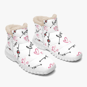 - Love in Motion Cotton-pad Fur Zipper Up Boots - womens snow boots at TFC&H Co.