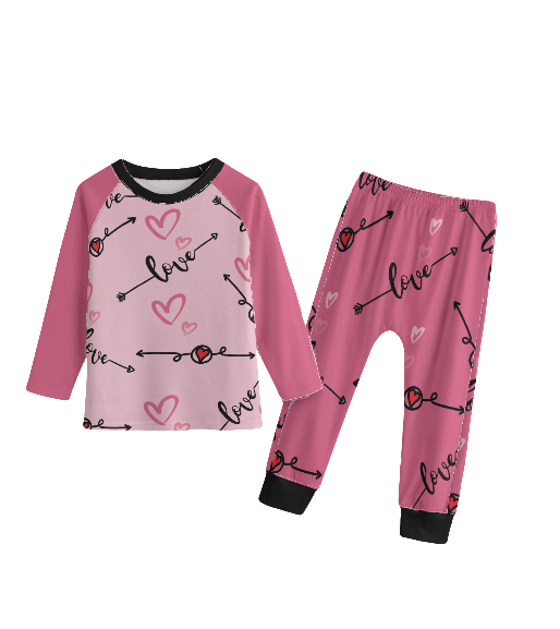 WHITE Love in Motion Kid's Knitted Fleece Set - kid's top & pants set at TFC&H Co.