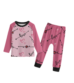 WHITE - Love in Motion Kid's Knitted Fleece Set - kids top & pants set at TFC&H Co.