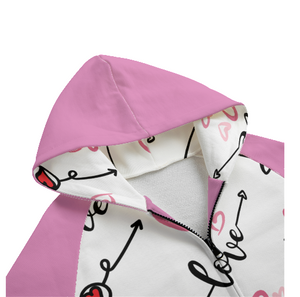 - Love in Motion Kid's Zip Up Raglan Sleeve Hoodie | 100% Cotton - kids hoodie at TFC&H Co.