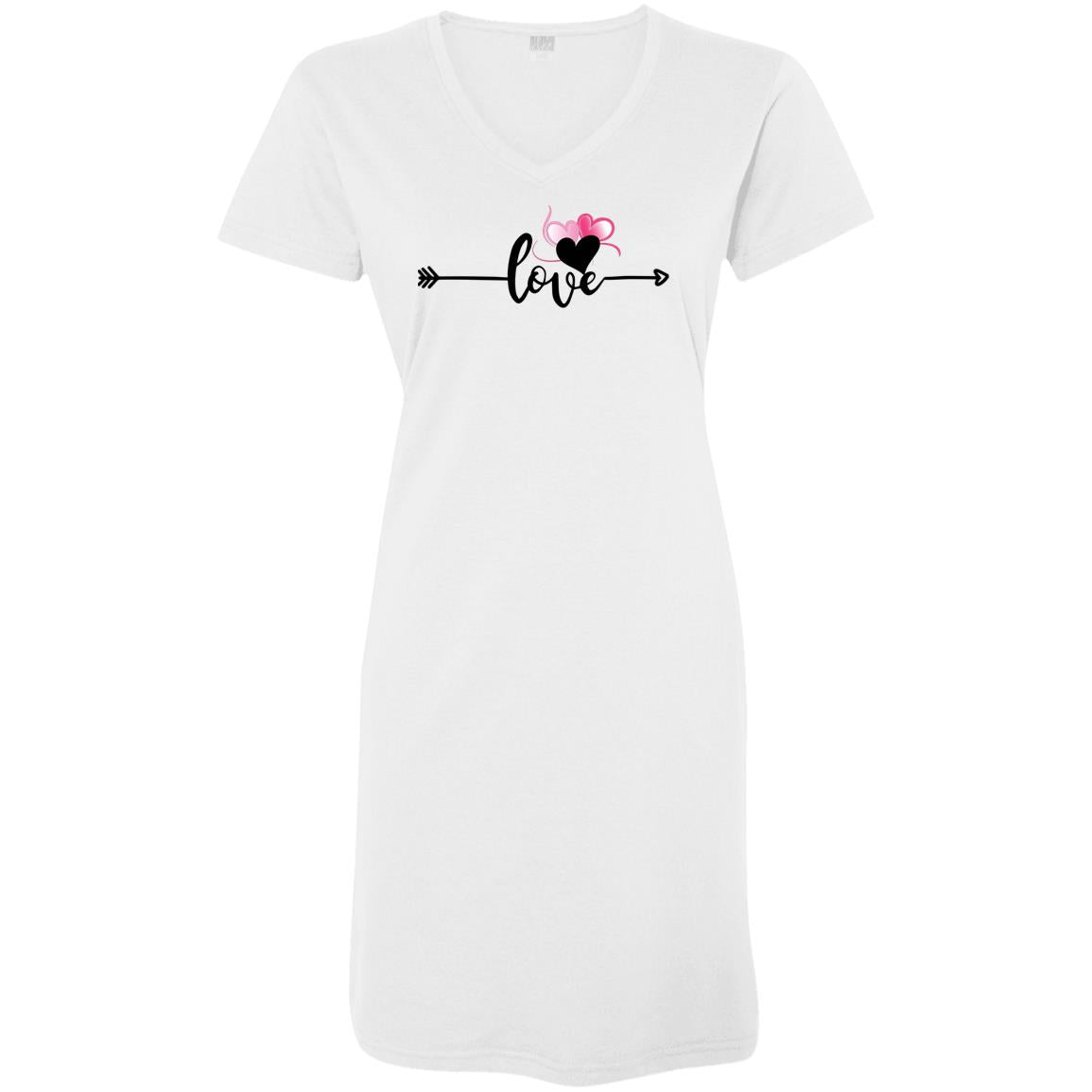 White Love in Motion Ladies' V-Neck Fine Jersey Cover-Up - women's dress at TFC&H Co.