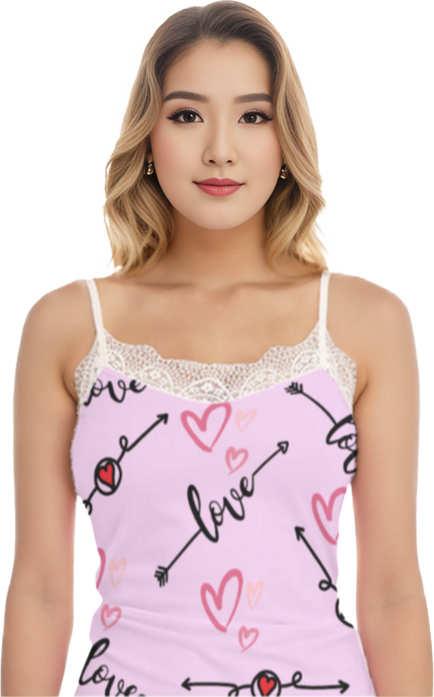 - Love in Motion Women's Pajama Sets With Lace Edge - 2 colors - womens pajamas-set at TFC&H Co.