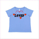 Carolina Blue - Loved Curvy Collection Womens Premium Jersey V-Neck Tee - womens t-shirt at TFC&H Co.