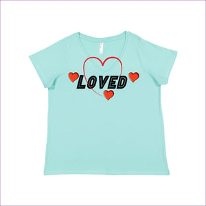 Chill Loved Curvy Collection Womens Premium Jersey V-Neck Tee - women's t-shirt at TFC&H Co.