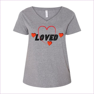Granite Heather - Loved Curvy Collection Womens Premium Jersey V-Neck Tee - womens t-shirt at TFC&H Co.