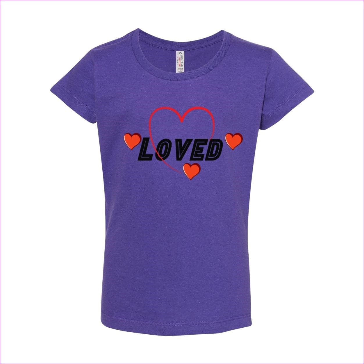 Purple - Loved Girls’ Ultimate T-Shirt - kids t-shirts at TFC&H Co.
