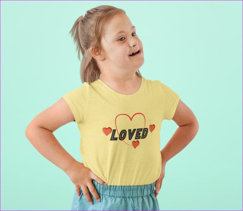 L Butter - Loved Girls’ Ultimate T-Shirt - kids t-shirts at TFC&H Co.