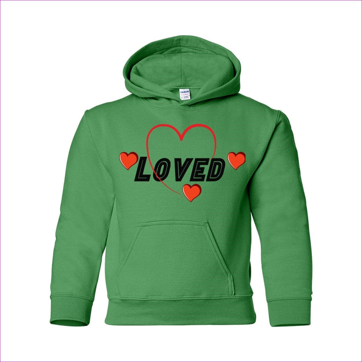 Irish Green - Loved Heavy Blend Youth Hooded Sweatshirt - kids hoodie at TFC&H Co.