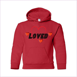 Red - Loved Heavy Blend Youth Hooded Sweatshirt - kids hoodie at TFC&H Co.