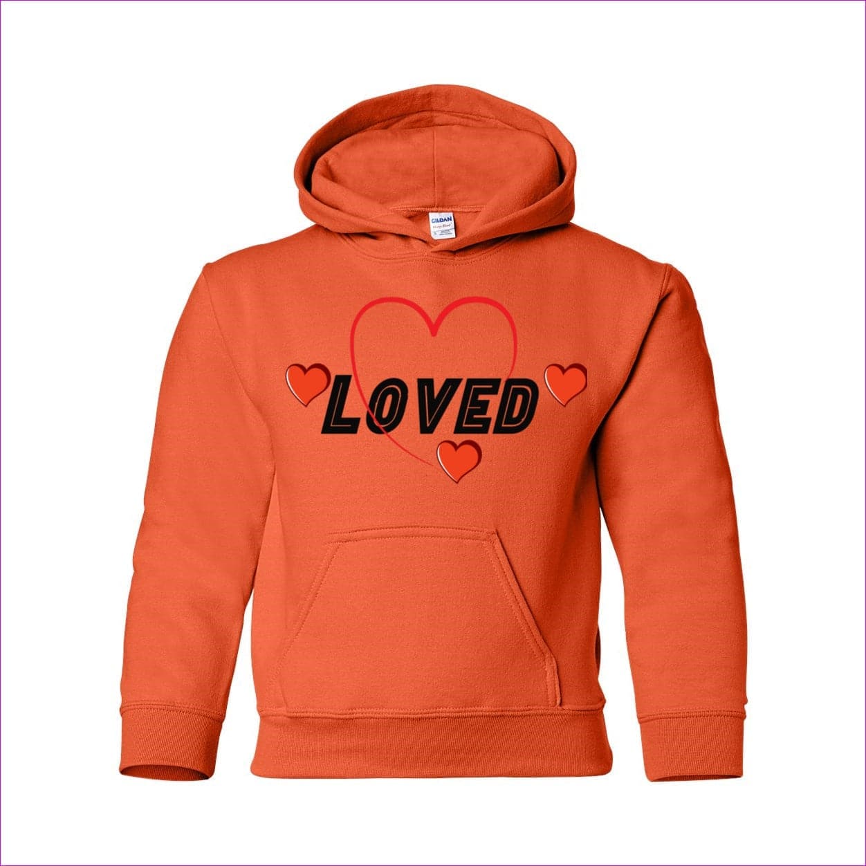 Orange - Loved Heavy Blend Youth Hooded Sweatshirt - kids hoodie at TFC&H Co.