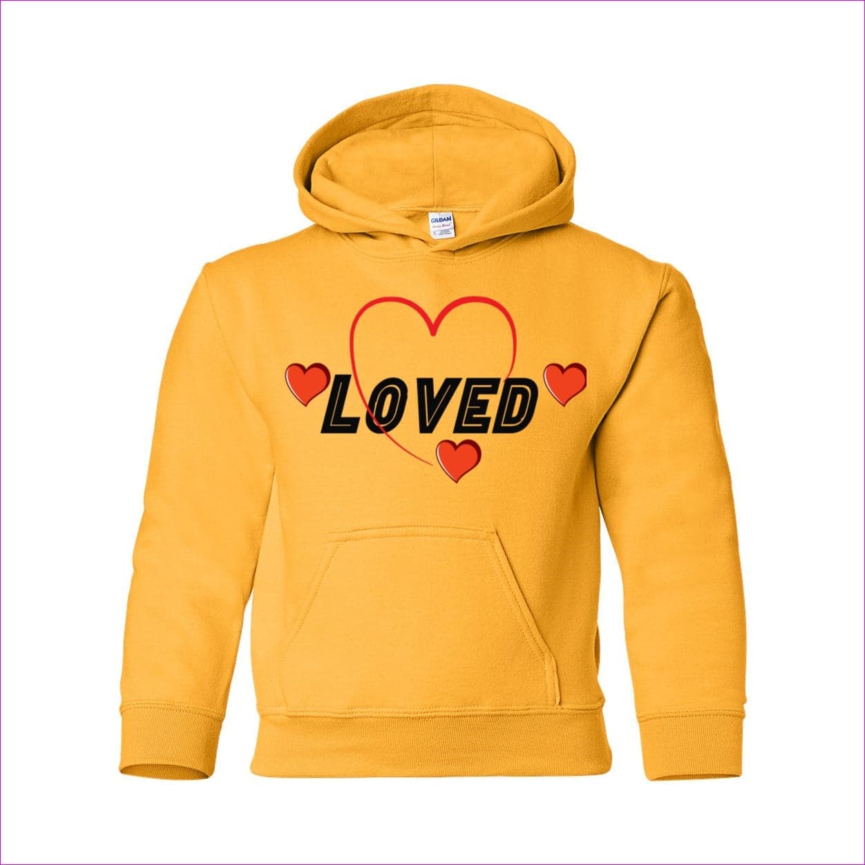 Gold - Loved Heavy Blend Youth Hooded Sweatshirt - kids hoodie at TFC&H Co.