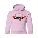 Light Pink - Loved Heavy Blend Youth Hooded Sweatshirt - kids hoodie at TFC&H Co.