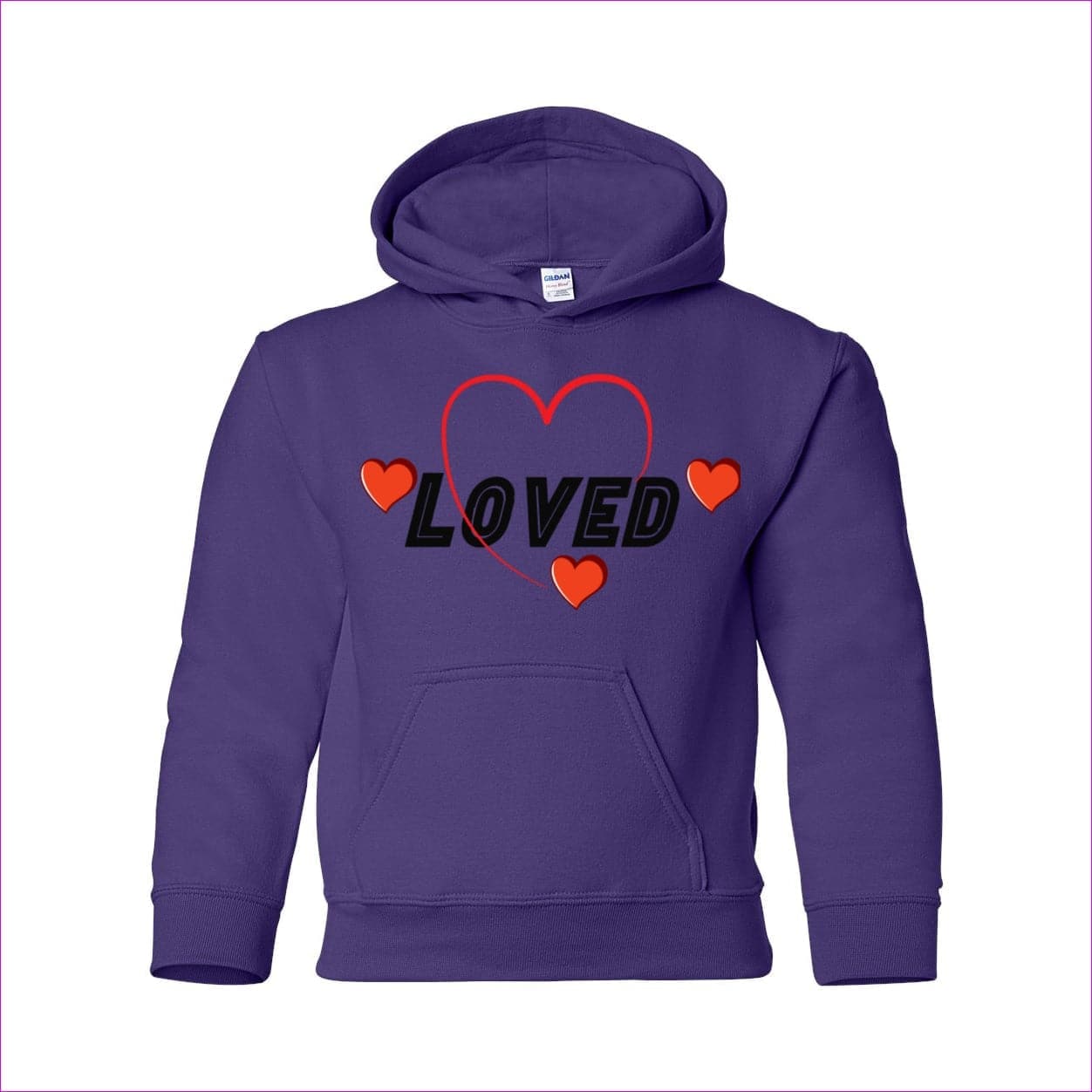 Purple - Loved Heavy Blend Youth Hooded Sweatshirt - kids hoodie at TFC&H Co.