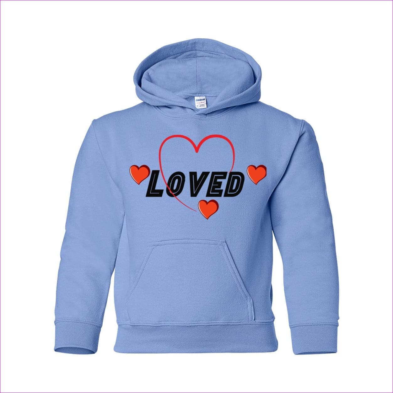 Carolina Blue - Loved Heavy Blend Youth Hooded Sweatshirt - kids hoodie at TFC&H Co.