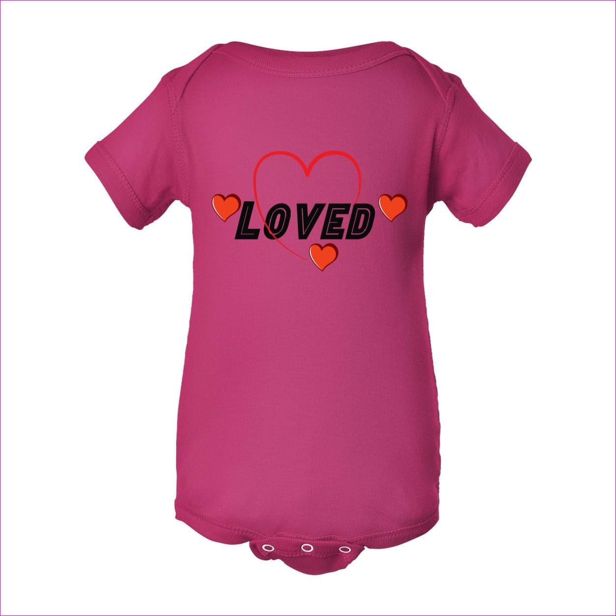 Hot Pink Loved Infant Baby Rib Bodysuit - infant onesie at TFC&H Co.