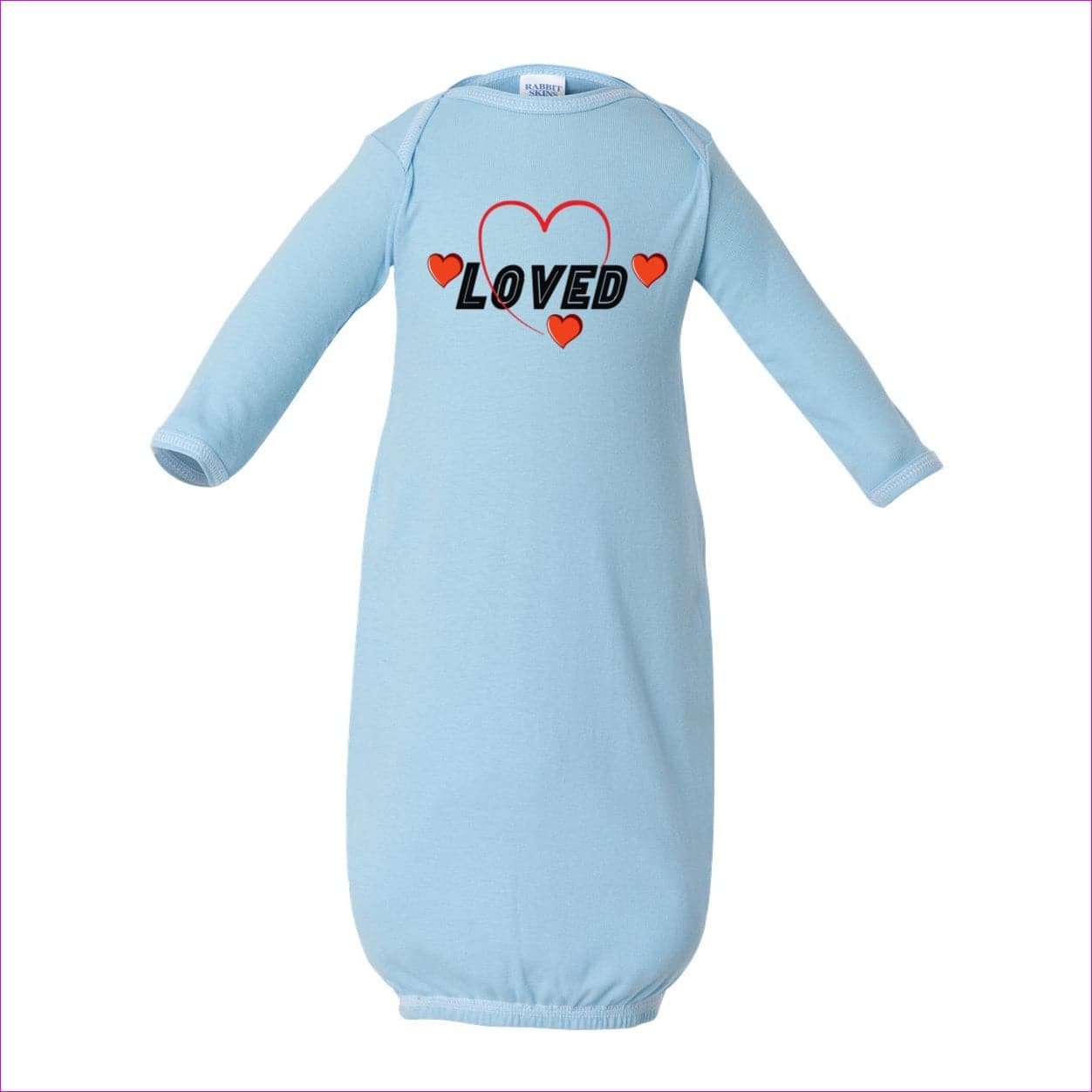 NB Light Blue Loved Infant Baby Rib Layette - layette at TFC&H Co.