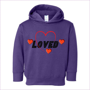 Purple - Loved Toddler Pullover Fleece Hoodie - kids hoodie at TFC&H Co.