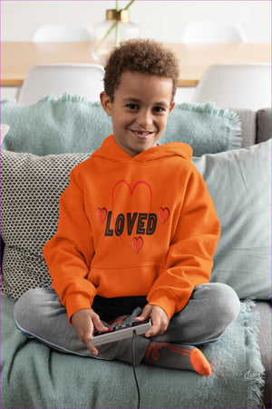2T Orange - Loved Toddler Pullover Fleece Hoodie - kids hoodie at TFC&H Co.