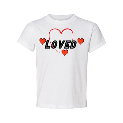 White Loved Toddler Short Sleeve Tee - kids tee at TFC&H Co.