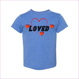 Heather Columbia Blue Loved Toddler Short Sleeve Tee - kids tee at TFC&H Co.