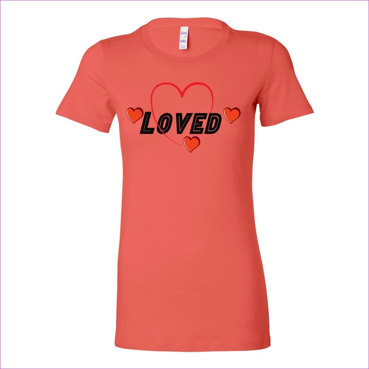 Coral Loved Womens Favorite Tee - women's t-shirt at TFC&H Co.