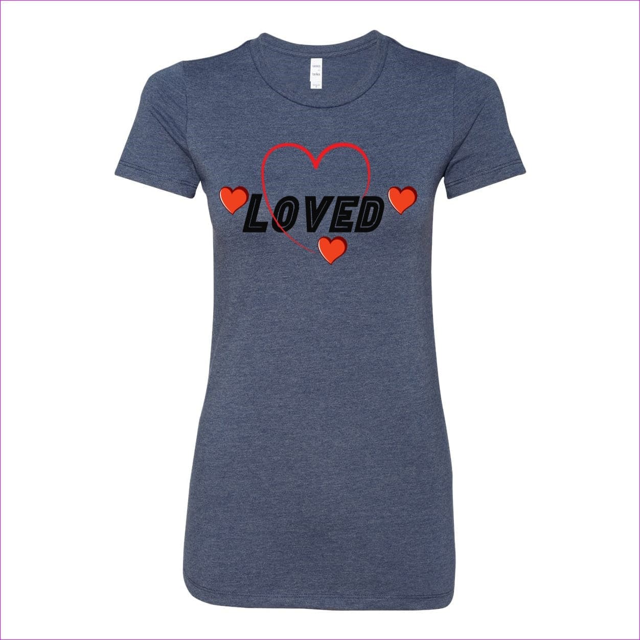 Heather Navy Loved Womens Favorite Tee - women's t-shirt at TFC&H Co.
