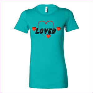 Turquoise Loved Womens Favorite Tee - women's t-shirt at TFC&H Co.
