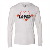 Heather White - Loved Womens Triblend Hooded Tee - womens hoodie at TFC&H Co.