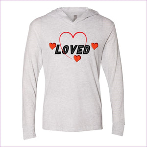 Heather White - Loved Womens Triblend Hooded Tee - womens hoodie at TFC&H Co.