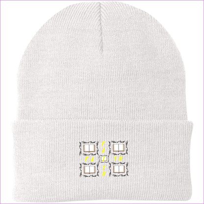 White One Size Man of Faith Embroidered Port Authority Knit Cap - Hats at TFC&H Co.