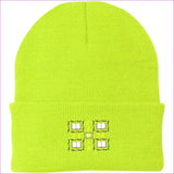 Neon Yellow One Size Man of Faith Embroidered Port Authority Knit Cap - Hats at TFC&H Co.