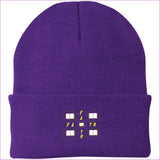 Athletic Purple One Size Man of Faith Embroidered Port Authority Knit Cap - Hats at TFC&H Co.