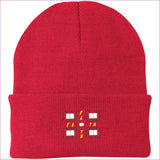 Athletic Red One Size Man of Faith Embroidered Port Authority Knit Cap - Hats at TFC&H Co.