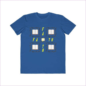 Royal Blue Man of Faith: Men's Lightweight Fashion Tee Voluptuous (+) Size Available - men's t-shirt at TFC&H Co.