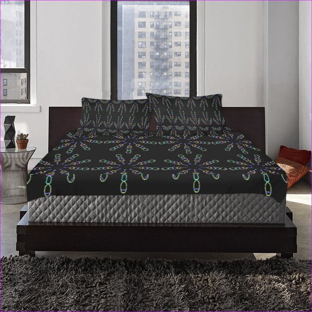 One Size Mandala 3-Piece Bedding Set (1 Duvet Cover 86"x70"; 2 Pillowcases 20"x30")(One Side) - Mandala 3-Piece Bedding Set (1 Duvet Cover 86"x70"; 2 Pillowcases 20"x30")(One Side) - bedding at TFC&H Co.