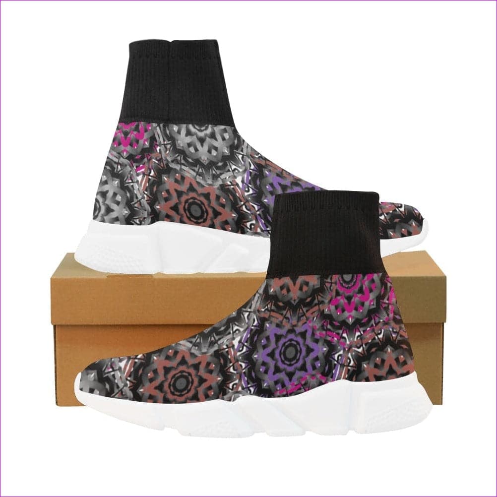 - Mandala Graffiti Monoceros Stretch Slipper Sock Womens Shoes - womens shoes at TFC&H Co.