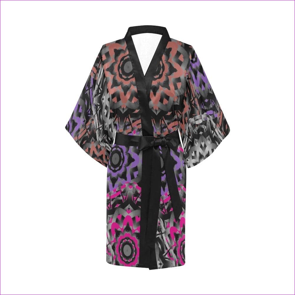 Mandala Graffiti Short Kimono Robe - Women's Kimono Robe at TFC&H Co.