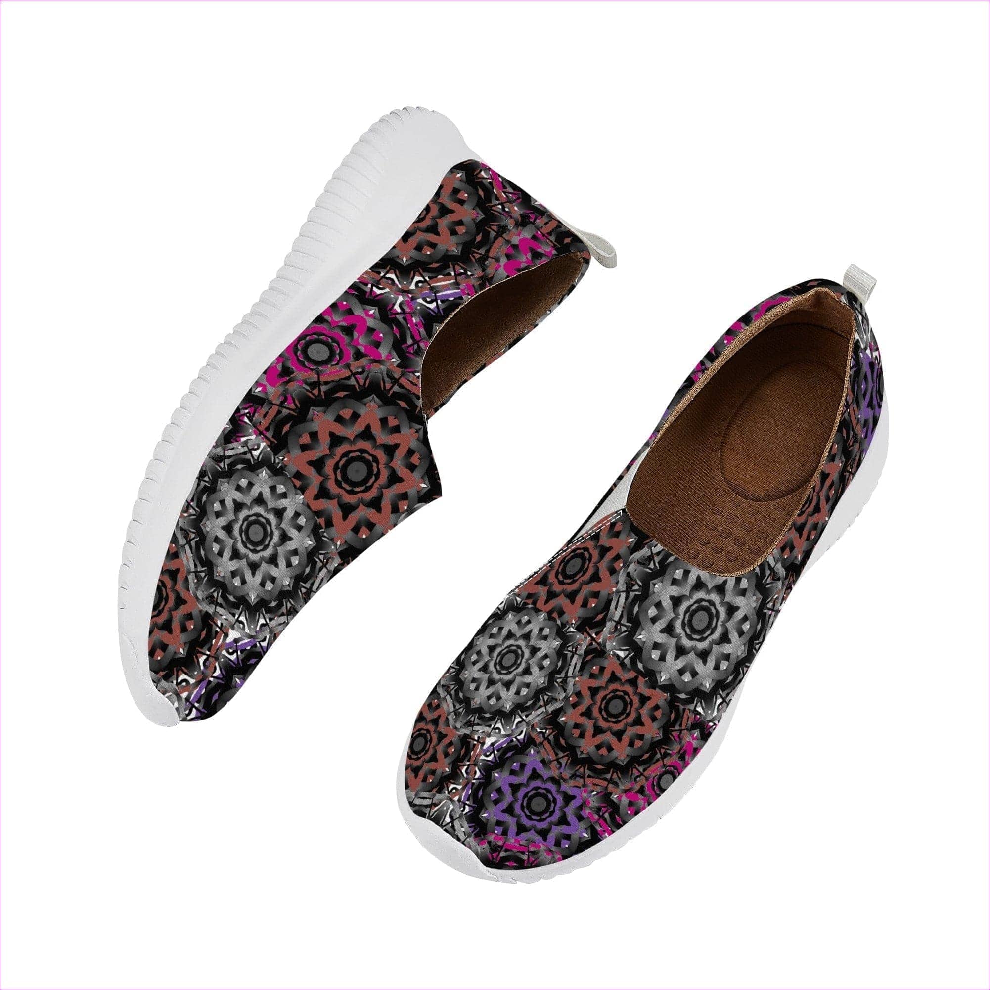 - Mandala Graffiti Womens Casual Slip On Shoe - womens slip on shoes at TFC&H Co.