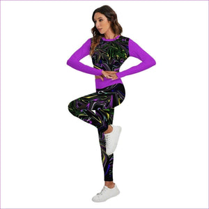 - Mandala Skewed Womens Sport Set With Backless Top And Leggings - womens sports set at TFC&H Co.