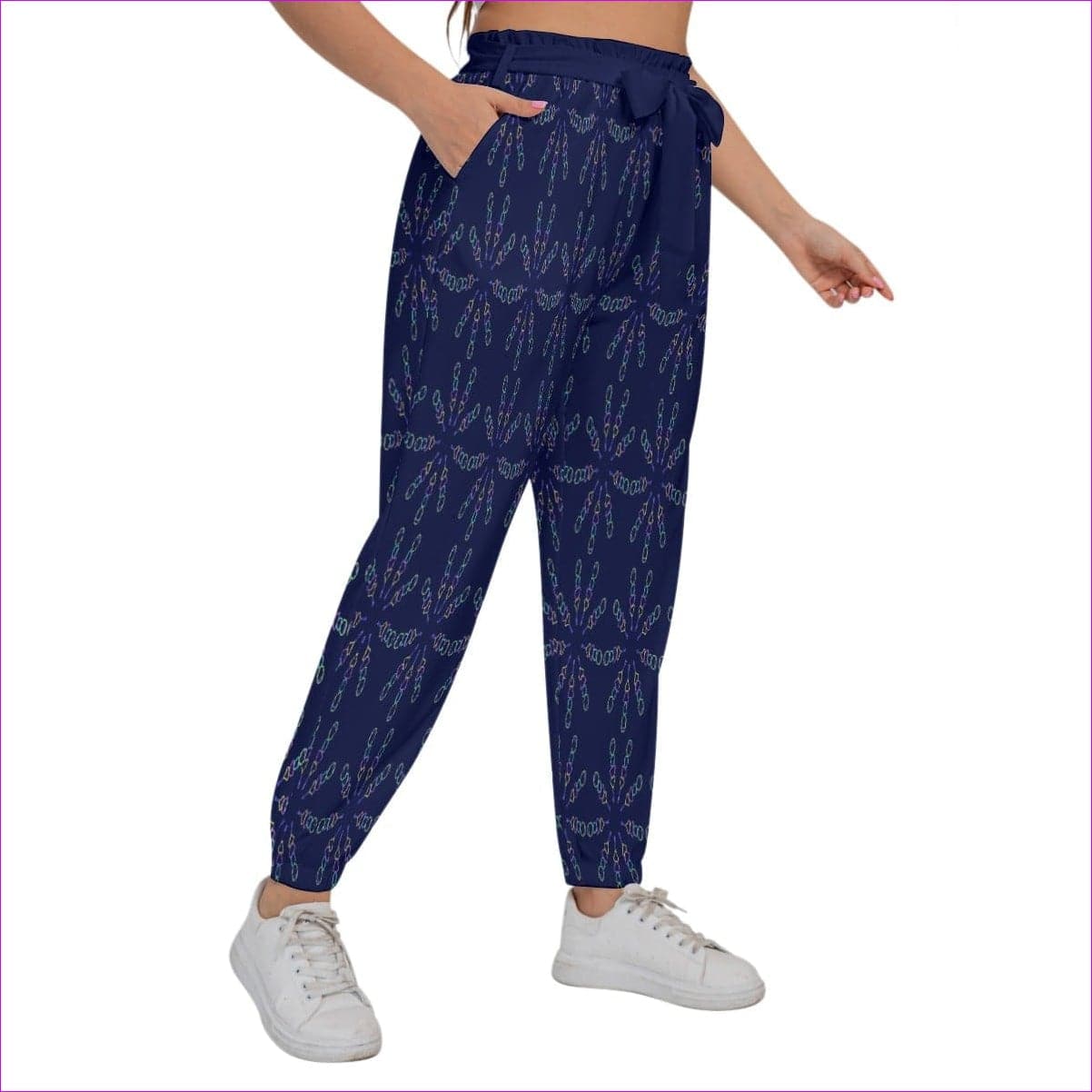 Mandala Women’s Trousers With Waist Belt Voluptuous (+) Plus Size - women's pants at TFC&H Co.