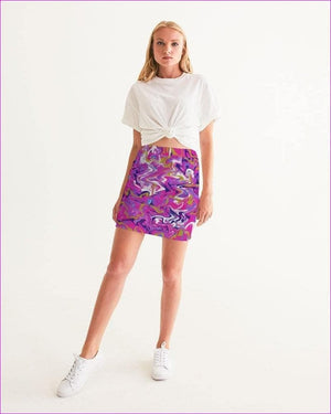 Marbled Pixie Womens Mini Skirt - women's skirt at TFC&H Co.