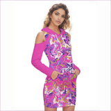 pink - Marbled Pixie Womens Tight Dress - womens dress at TFC&H Co.