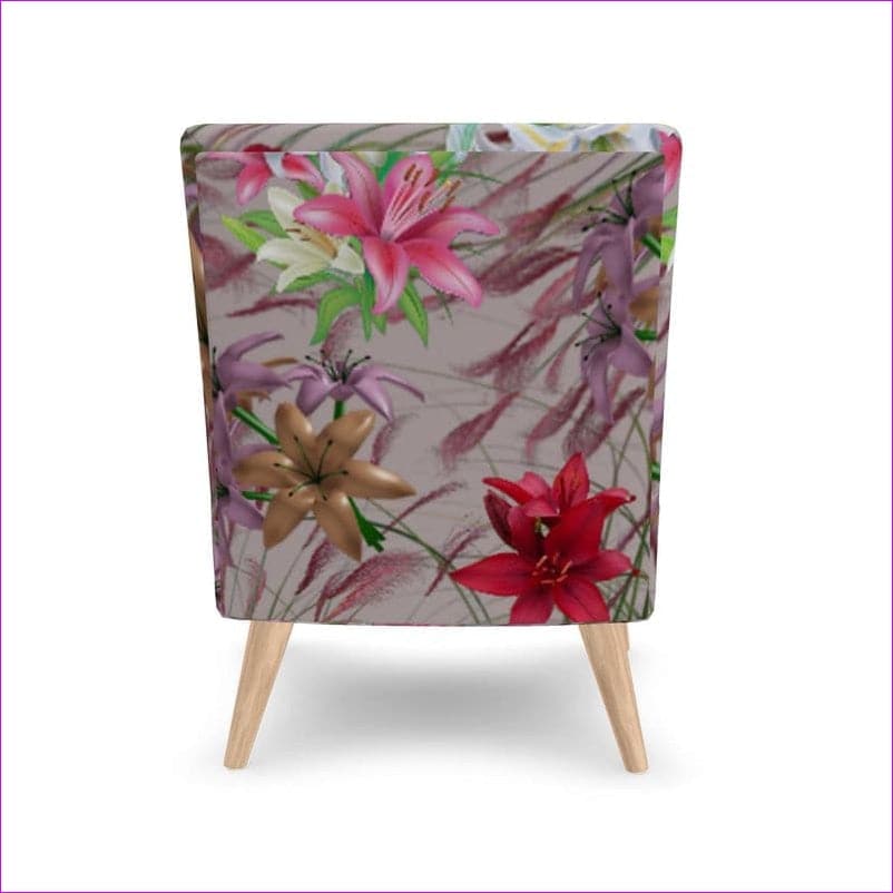 Mauve Gold Floral Occasional Chair - Occasional Chair at TFC&H Co.