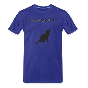 royal blue - Me, Myself, & Cat Premium Men's Organic T-Shirt - Men’s Premium Organic T-Shirt | Spreadshirt 1352 at TFC&H Co.