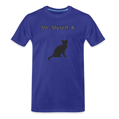 royal blue Me, Myself, & Cat Premium Men's Organic T-Shirt - Men’s Premium Organic T-Shirt | Spreadshirt 1352 at TFC&H Co.